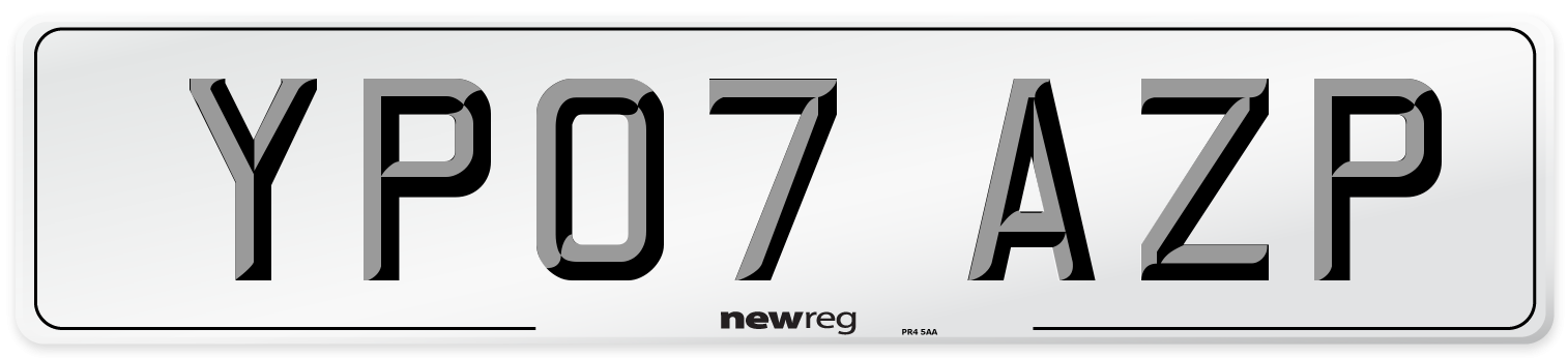 YP07 AZP Number Plate from New Reg